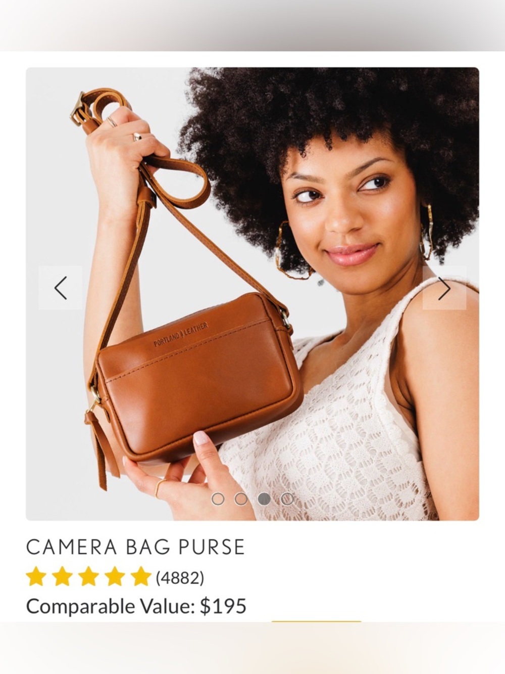 Like new Portland leather camera bag plum purple